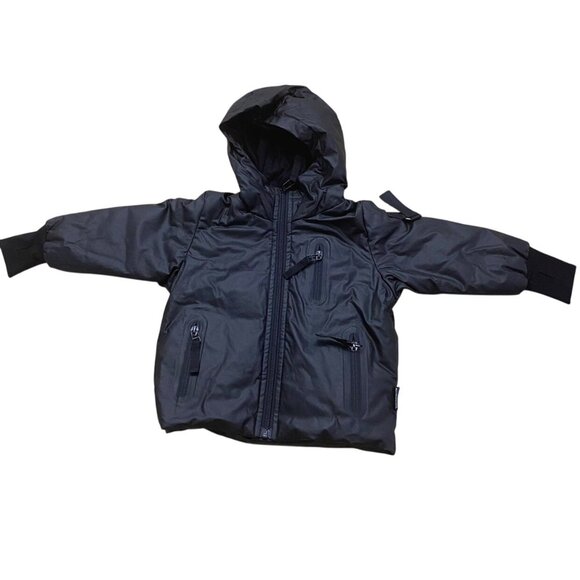 Nununu Waxed Down Jacket in Black - Picture 3 of 5